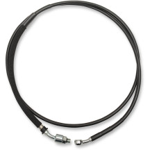Línea de embrague hidráulica de acero inoxidable — 178 cm (70-1/8\"), negro con recubrimiento vinílico