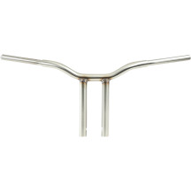 Manillar Kage Fighter con riser recto soldado — 3-1/2" entre risers, 14" elevación, 1-1/4" diámetro, pulido