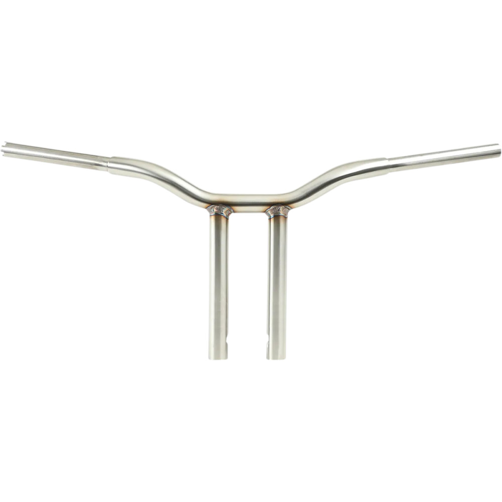 Manillar Kage Fighter con riser recto soldado — 3-1/2" entre risers, 14" elevación, 1-1/4" diámetro, pulido