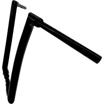 Manillar Flat Top EZ Install de 1-1/2" — 16" de elevación, centro 10-1/4", abrazadera 1-1/4", Negro