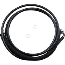 Línea de embrague hidráulica de acero inoxidable — 198.5 cm (78-1/8"), +203 mm (8"), negro con recubrimiento de vinilo