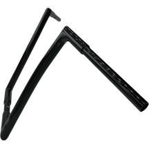 Manillar plano EZ Install 1-1/4" — abrazadera 1-1/4", elevación 16", retroceso 8", ancho 35", Negro