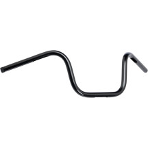 Manillar 1" con TBW Plugs — 25.4 mm abrazadera, 77.5 cm (30-1/2") ancho, 15 cm elevación, Negro