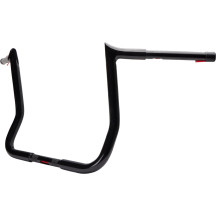 Kit de manillar Viking Warrior — Abrazadera 1-1/4", elevación 12", retroceso 6", ancho 34", Negro brillante