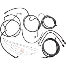 Kit de manillar Viking Warrior — Abrazadera 1-1/4", elevación 12", retroceso 6", ancho 34", Negro brillante