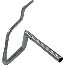 1-1/4" EZ Install Flat Top Handlebar — 1" clamp, 15-1/2" center width, Chrome