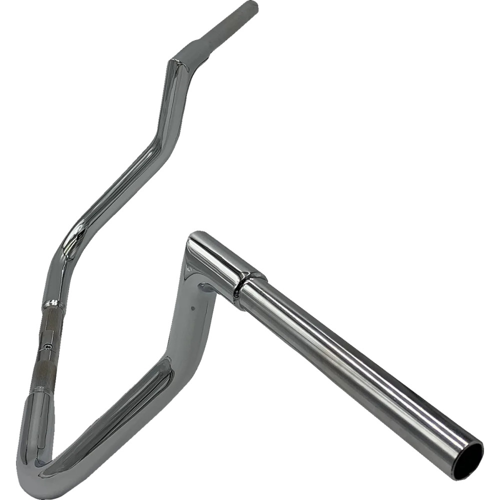 1-1/4" EZ Install Flat Top Handlebar — 1" clamp, 15-1/2" center width, Chrome