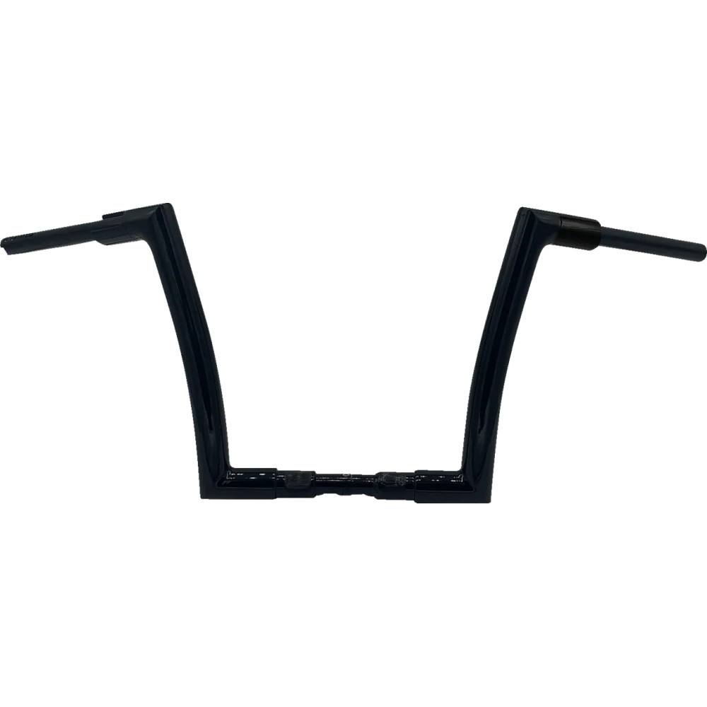 Manillar Flat Top 1-1/2\" con instalación EZ — 38 mm (1-1/2\"), 32 mm (1-1/4\") clamp, 26 cm (10-1/4\"), Negro