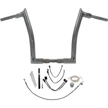 Kit de manillar 1-1/2" EZ Install Pointed Top — Elevación 14", Ancho 35", Cromo