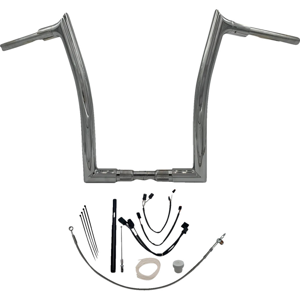 Juego de manillar 1-1/2" EZ Install con copa superior puntiaguda — 38 mm (1-1/2"), abrazadera 32 mm, cromado