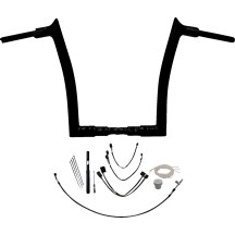 Kit de manillar con punta 1-1/2" de instalación EZ — 14" elevación, 35" ancho, Negro
