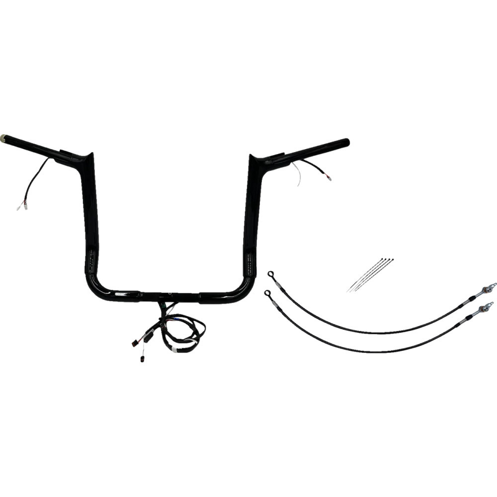 Kit de manillar EZ Install con cableado 1-1/2" punta superior — 1-1/2" diá., 14" elevación, 36" ancho, Negro