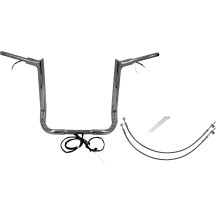 Kit de manillar EZ Install Wired de 1-1/2" con punta superior — 1-1/2" de diámetro, 36" de ancho, 16" de elevación, Cromo