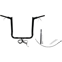 Kit de manillar con punta superior de 1-1/2" y cableado EZ Install — 38 mm (1-1/2") de diámetro, 25.4 mm de sujeción, Negro