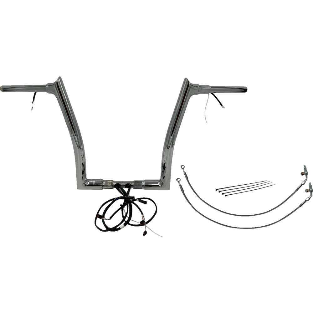 Kit de manillar EZ Install Wired 1-1/2" con punta superior — 38 mm (1-1/2") de diámetro, 26 cm (10-1/4") de ancho central, Cromo