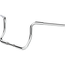Manillar Twin Round — Altura 25,5 cm (10\"), Ancho 94,5 cm (37-1/4\"), Abrazadera 25,4 mm (1\"), Cromo