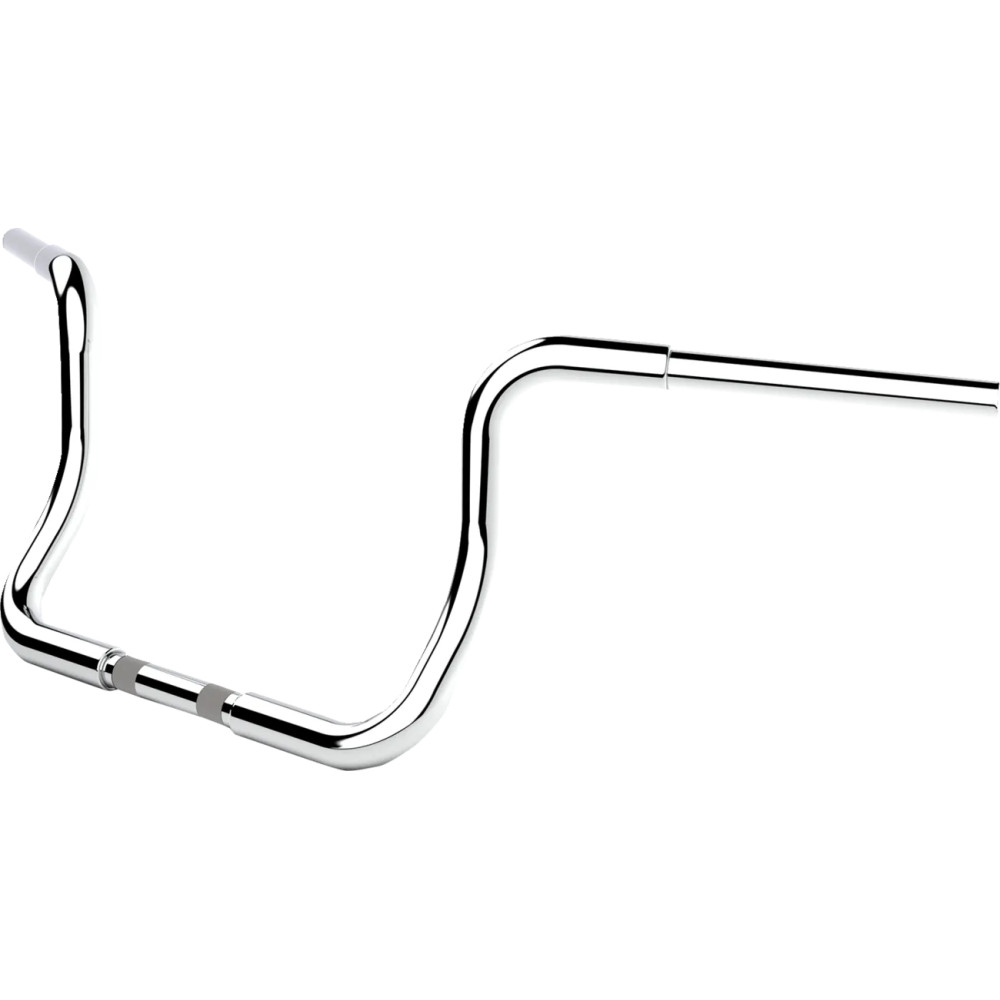 Manillar Twin Round — Altura 25,5 cm (10\"), Ancho 94,5 cm (37-1/4\"), Abrazadera 25,4 mm (1\"), Cromo