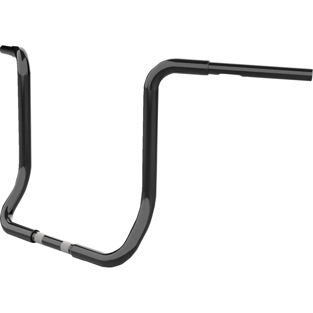 Twin Round Handlebar — 16" rise, 1" clamp, black Twin Round Handlebar — 16" rise, 1" clamp, black