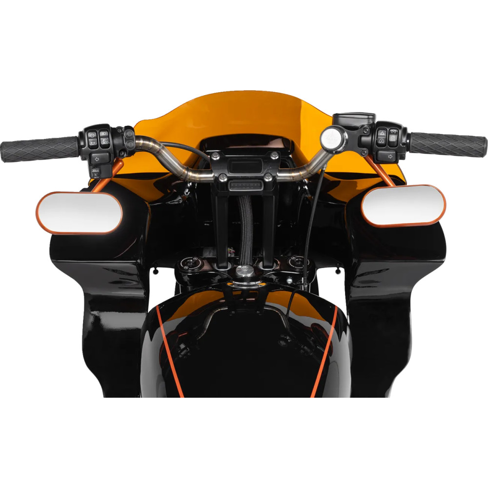 Moto Handlebar — 76 cm (30") width, 25.4 mm (1") clamp, 12.5 cm (5") rise, Silver (Raw)