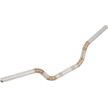 Moto Handlebar — 76 cm (30") width, 25.4 mm (1") clamp, 12.5 cm (5") rise, Silver (Raw)