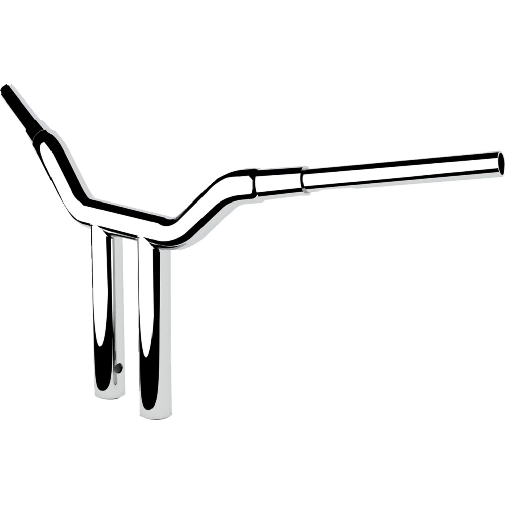 One-Piece Kage Fighter Handlebar — 38 mm (1-1/2") diameter, 12" rise, 3-1/2" on-center, Chrome