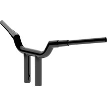 Valley T-Bar — 25.5 cm rise (10"), 38 mm diameter (1-1/2"), Black gloss