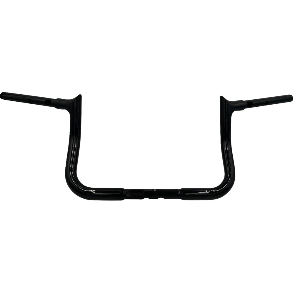 1-1/4" EZ Install Pointed Top Handlebar — 15-1/2" center width, 10" rise, Gloss black