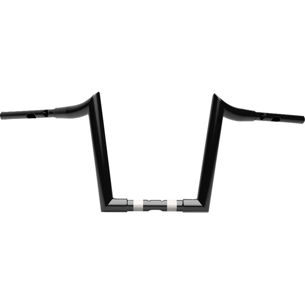 Manillar 1-1/2" Grande Prime Ape Hanger — diámetro 1-1/2", alzada 12-1/4", ancho 37-1/2", abrazadera 1-1/4", negro brillo