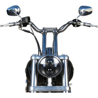 1" Handlebar — 1" (25.4 mm), 32" (81.5 cm) width, 4" rise, 25° sweep, chrome