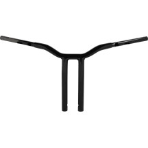 One-Piece Kage Fighter Handlebar — 14" rise, 32-1/2" width, 1-1/4" diameter, Black gloss