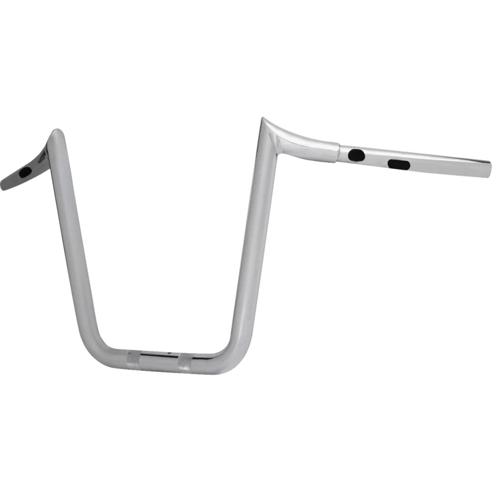 Manillar Prime Ape precableado — Alzada 12", Ancho 34-1/2", Abrazadera 1-1/4", Cromado