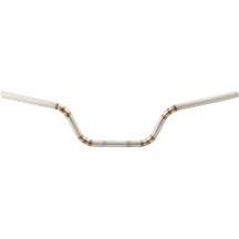 Manillar Moto — 78,5 cm ancho, 17,5 cm elevación, 25,4 mm abrazadera, Plata cruda