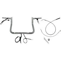 Manillar 1-1/4" EZ Install Punta Superior — 39,5 cm ancho central, abrazadera 1", cromado