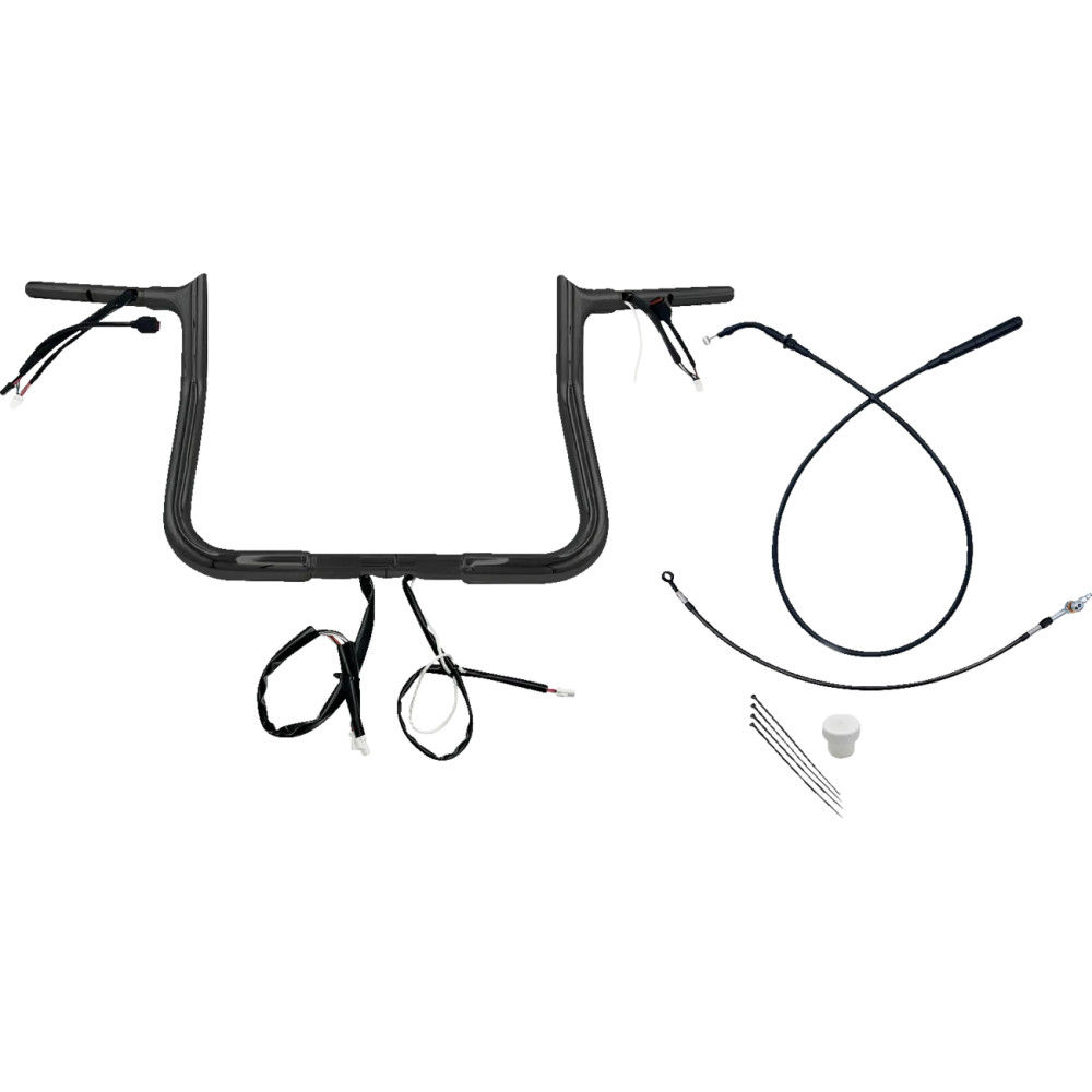 1-1/4\" EZ Install Pointed Top Handlebar — 1-1/4\" dia, 1\" clamp, Black gloss 1-1/4\" EZ Install Pointed Top Handlebar — 1-1/4\" dia, 1\" clamp, Black gloss