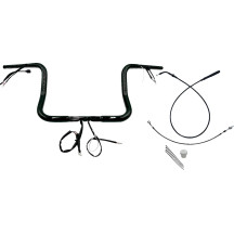 Manillar redondo superior 1-1/4" EZ Install — 1-1/4" de diámetro, 36" de ancho, 12" de elevación, Negro