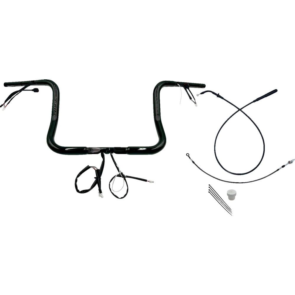 Manillar redondo superior 1-1/4" EZ Install — 1-1/4" de diámetro, 36" de ancho, 12" de elevación, Negro