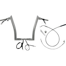 1-1/2" EZ Install Pointed Top Handlebar — 1-1/2" dia, 35" width, 1-1/4" clamp, Chrome