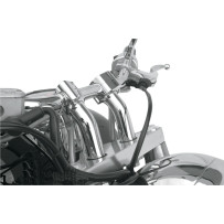 Kickback Handlebar Risers — 4" rise, 1-1/2" pullback, 1" clamping diameter, Chrome
