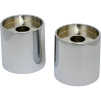 Handlebar Riser Extensions — 38.1 mm rise (1-1/2"), 38 mm clamp (1-1/2"), Chrome