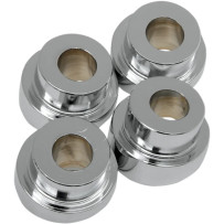 Angled Handlebar Riser Bushing Kit — 10°, Chrome