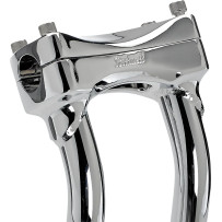 Murdock O/S Risers — 1-1/8 in clamp, 12 in rise, 2 in pullback, Chrome