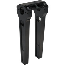 Elevadores de alto rendimiento — 10" de subida, 32 mm (1-1/4") de sujeción, Negro anodizado