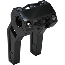Performance Risers — 32 mm (1-1/4") clamp, 50.8 mm (2") pullback, 15 cm (6") rise, black anodized
