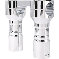 Hole Shot Risers — 4" rise, 1" clamp, 3-1/2" spacing, Chrome