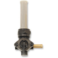 Fuel Petcock — 22 mm outlet, 7.9 mm (5/16") hose barb, black