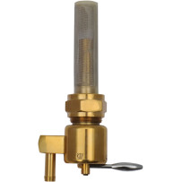 Fuel Petcock — 1/4" outlet, 5/16" (7.9 mm) hose barb, bronze