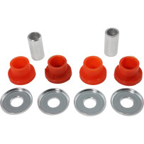 Heavy-Duty Handlebar Riser Bushings — Polished Silver, Set