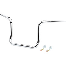 Manillar Ape Hanger Tradicional Grande 1-1/2" — diámetro 1-1/2", elevación 14", ancho central 12", cromo