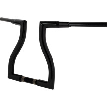 Pre-Wired Thresher Handlebar — 32 mm clamp, 35.5 cm rise, 82.5 cm width, Black