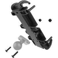 Quick Grip™ Phone Holder with Ball — 1" ball, XL, Black flat